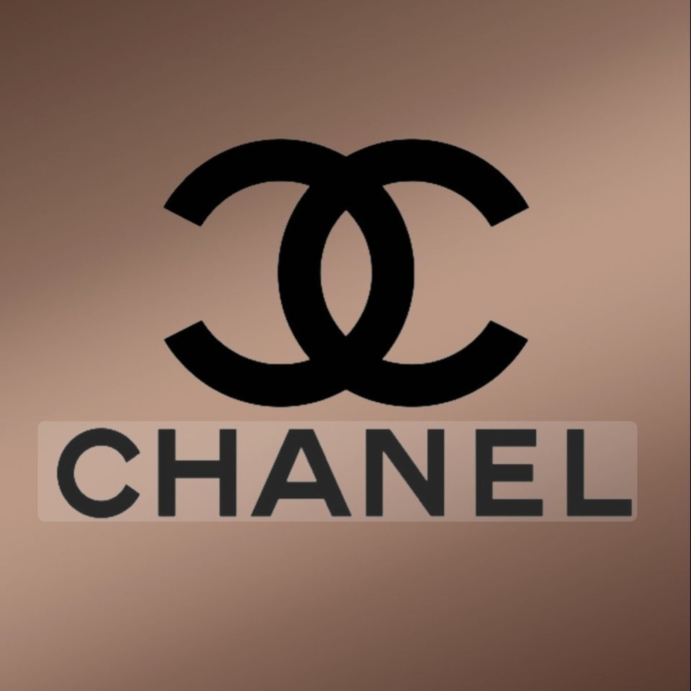 CHANEL Iconic Black Logo on Brown